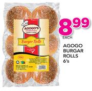 Agogo Burger Rolls 6's Pack