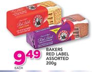 Bakers Red Label Assorted-200g Each 
