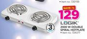 Logik 2000W Double Spiral Hotplate