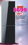 Defy 365Ltr Black Glass Finish Bottom Freezer Fridge DAC551