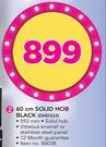 Defy 60cm Solid Hob Black DHD332
