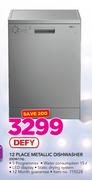 Defy 12 Place Metallic Dishwasher DDW176