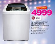 LG 16Kg Metallic Top Load Washing Machine T1603TEFTS AF