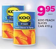 Koo Peach Slices Can-410g Each