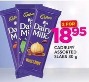 Cadbury Assorted Slabs-2 x 80g