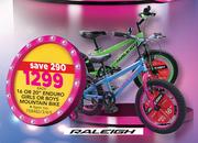 Raleigh 16 or 20" Enduro Girls or Boys Mountain Bike-Each
