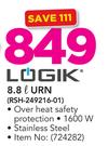 Logik 8.8Ltr Urn RSH-249216-01