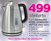 Brabantia 1.7Ltr Stainless Steel Cordless Kettle BBEK 1007S
