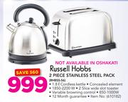 Russell Hobbs 2 Piece Stainless Steel Pack RHBSS-56
