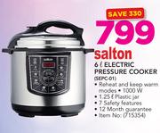 Salton 6Ltr Electric Pressure Cooker SEPC-01