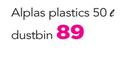 Alplas 50Ltr Plastic Dustbin