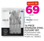 Mainstays 16 Piece Stainless Steel Cutlery Set