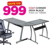 Colt Corner Desk Black