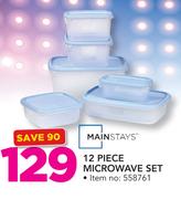 Mainstays 12 Piece Microwave Set