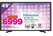 Hisense 49" Full HD LED TV HX49M2160F