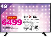 Sinotec 49" Full HD LED TV WITH DVB-T2