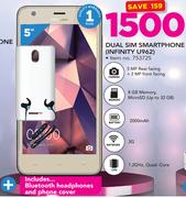 Hisense Dual Sim Smartphone (Infinity U962) + Bluetooth Headphones And Phone Cover