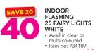 Indoor Flashing 25 Fairy Lights White