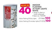 Indoor Flashing 25 Fairy Lights White
