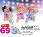 Evi 12cm Doll with My First Bike Set-Each