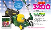 Trimtech 2400w Electric Lawn Mower Including 25M Extension Cable And 650W Trimmer