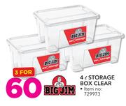 Big Jim 4Ltr Storage Box Clear For 3