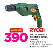 Ryobi 500W Impact Corded Drill (HID-500)