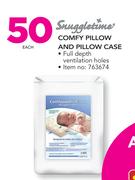 Snuggletime Comfy Pillow And Pillow Case-Each