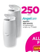 Angelcare Nappy Bin White-Each