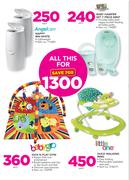 Nappy Bin White+Baby Hamper Set 7 Piece Mint+Kick N Play Gym+Duck Walking Ring-For All