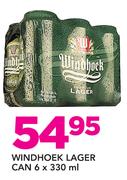 Windhoek Lager Can-6x330ml