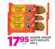 Bakers Ginger Nuts Biscuits-200g Each