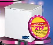 KIC 210Ltr Chest Freezer White KCG 210 1