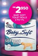 Baby Soft Toilet Rolls 2 Ply 9's
