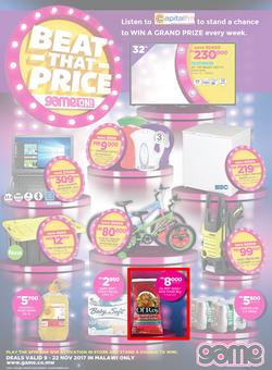Game Malawi : Beat that Price (9 Nov - 22 Nov 2017), page 1