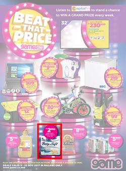 Game Malawi : Beat that Price (9 Nov - 22 Nov 2017), page 1