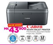 Canon MX494 Inkjet All-In-One Printer