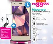 Hisense Dual Sim Smartphone INFINITY U962 With Phone Cover, Screen Protector And Bluetooth Headphone