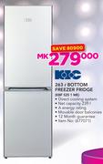 KIC 263Ltr Bottom Freezer Fridge KBF 525 1 ME