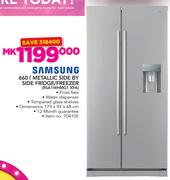 Samsung 660Ltr Metallic Side By Side Fridge/Freezer RSA1WHMG1 XFA