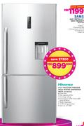 Hisense 610Ltr Bottom Freezer With Water Dispenser Inox H610BI-WD