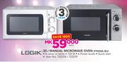 Logik 20Ltr Manual Microwave Oven P70H20L-SEJ-Each