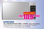 Samsung 40Ltr Microwave Grill Oven MG40MADXBB F