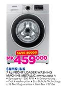 Samsung 7Kg Front Loader Washing Machine Metallic WW70J4263GS F
