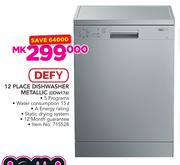 Defy 12 Place Dishwasher Metallic DDW176