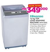 Hisense 13Kg Top Load Washing Machine WTX1302S