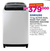 Samsung 13Kg Active Dual Wash Top Load Washing Machine WA13J5710SG F