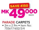 Parade Carpets-Each