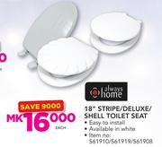 Always Home 18" Stripe/Deluxe/Shell Toilet Seat-Each