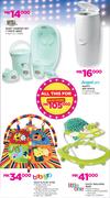 Baby Care Baby Hamper Set Mint+Angelcare Nappy Bin+Babygro Kick N Play Gym+Little One Walking Ring